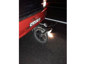 Kamyon ile çarpışan motosikletin sürücüsü yaralandı