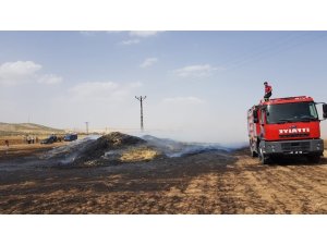 Adıyaman’da 160 ton saman yandı