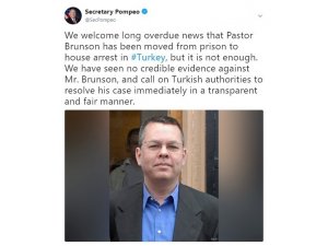 ABD’den papaz Brunson açıklaması: “Memnuniyetle karşılıyoruz”