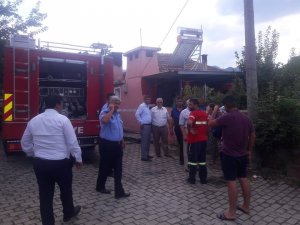Önce yıldırım düştü sonra yangın çıktı