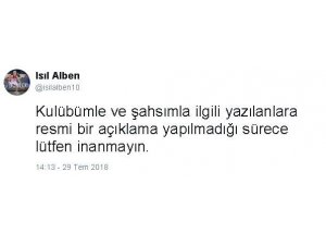 Işıl Alben, Galatasaray yazılarını sildi iddialarına yanıt verdi