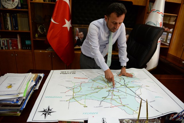 Çumra'da yol çalışmaları