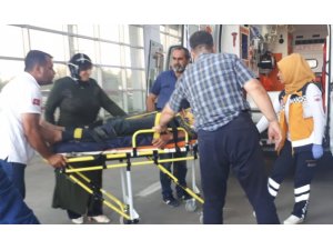 Yüksekten düşen inşaat işçisi yaralandı