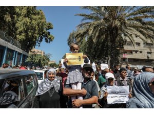 Gazze'de UNRWA protestosu