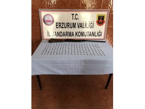 Erzurum’da Bizans dönemine ait 185 adet gümüş sikke ele geçirildi