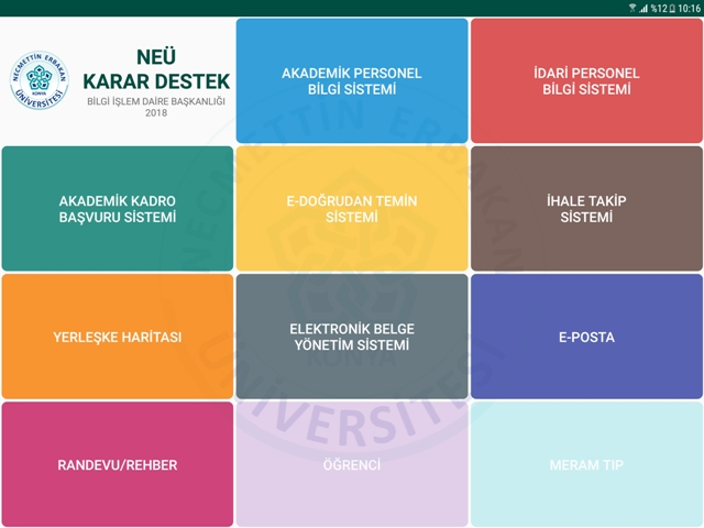 NEÜ’de Yeni Bir Mobil Uygulama Hizmeti