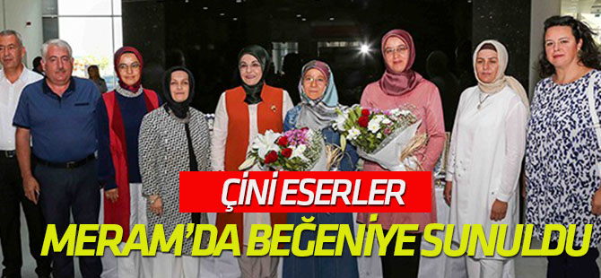 Çini eserler Meram’da beğeniye sunuldu