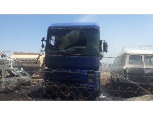 Gaziantep’te yediemin otoparkında yangın