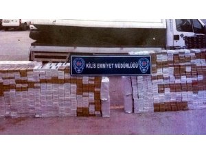 Kilis’te 111 bin 500 paket kaçak sigara yakalandı
