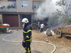Çöp yakayım derken az daha evi yakacaktı