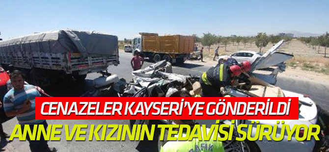 Kazada Ölen Baba ile Oğlunun Cenazeleri Alındı, Anne ve Kızının Tedavisi Sürüyor