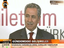 Arınç'tan Çin'e uyarı
