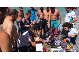 Boğulma tehlikesi geçiren yaşlı adam için herkes seferber oldu
