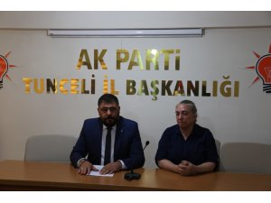 AK Parti Tunceli İl Başkanlığından kongre açıklaması