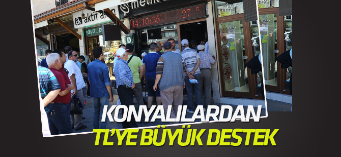 Konya'da Türk Lirasına destek kampanyası