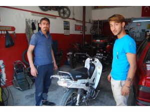 Sahibinin her yerde aradığı motosiklet terk edilmiş halde bulundu