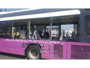 Otobüs ile beton mikseri çarpıştı: 3 yaralı