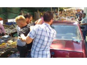 Polisi görünce kaçmak istedi