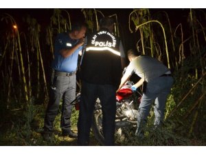 Motosiklet hırsızları yolda kalınca yakayı ele verdi