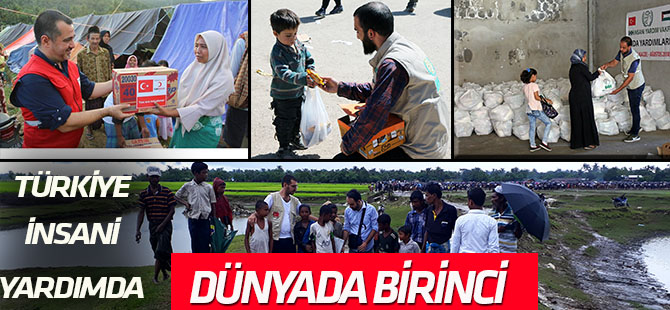 Türkiye insani yardımda birinci