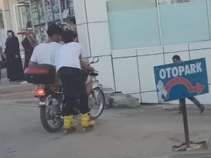 Trafikte patenle tehlikeli yolculuk
