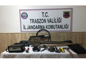 Trabzon’da izinsiz define kazısı yapan 7 kişi gözaltına alındı