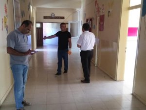 Derebucak'taki okullarda bakım ve onarım çalışmaları