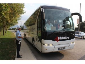 Bayram önces yolcu otobüslerine şok denetim