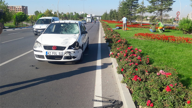 Konya'da otomobilin çarptığı yaya öldü