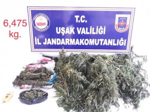 Uşak’ta 6 kilo 475 gram uyuşturucu ele geçirildi