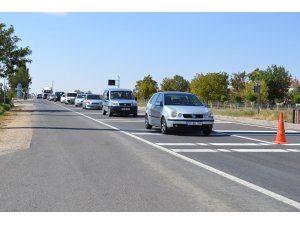 Yollarda oluşan yoğunluğa havadan takip