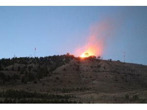 Erzincan'da askeri gazinonun ek hizmet binasında yangın
