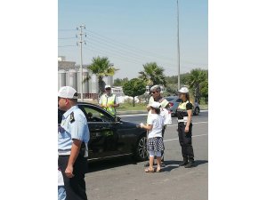 Kahramanmaraş’ta çocuklar trafik polisi oldu