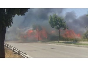 Sanayide çıkan yangında faciadan dönüldü