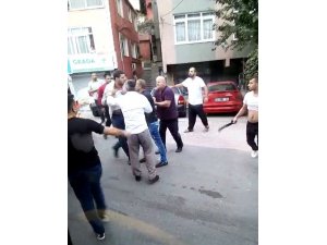 Şoförlerin falçata ve kemerli kavgası kamerada