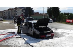 Alev alan araçta can pazarı