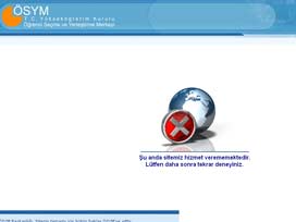 ÖSYM'nin tercih işlemleri sayfası çöktü