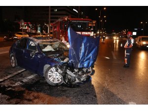 E-5’te takla atan araçtaki kişi hayatını kaybetti