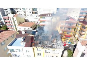 Sinop’ta çatı katında yangın
