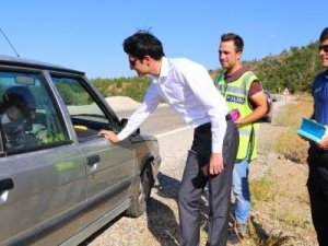 Kaymakam Tığlı “Kırmızı Düdük” denetimine katıldı