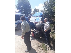 Ordu'da tarım aracı devrildi: 1 ölü, 1 yaralı