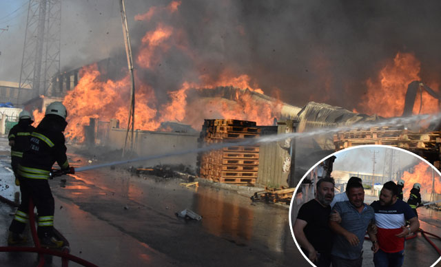 Konya'da mobilya dekorasyon fabrikasındaki yangın kontrol altına alındı