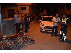 Alkollü motosiklet sürücüsü kaza yaptı: 1 yaralı