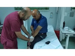 Hastane polisini ısırarak hastanelik etti