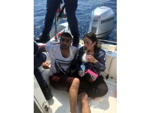Bodrum'da jet-ski'de 2 düzensiz göçmen yakalandı