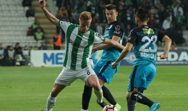 İlk yarı sona erdi: Konyaspor: 1 - Bursaspor: 1