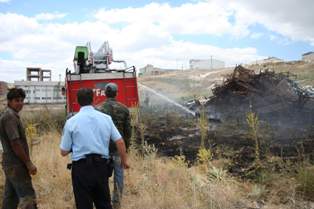 Kaynak makinası yangın çıkarttı