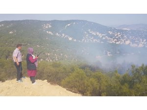 Hırsızların yaktığı kablolar 10 dönüm alanı küle çevirdi