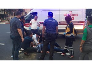 Motosiklet ve bisiklet çarpıştı: 2 yaralı