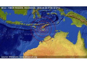 Endonezya’da 6.2 büyüklüğünde deprem